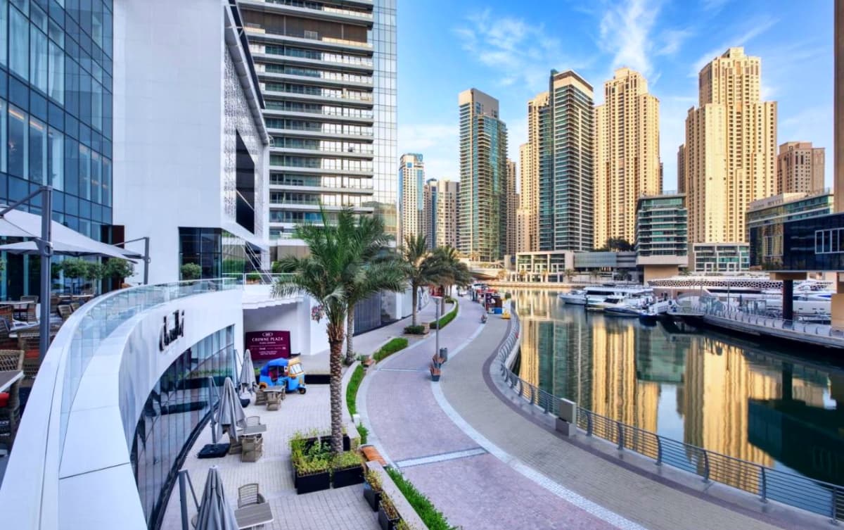 Dubai Marina area near the beach