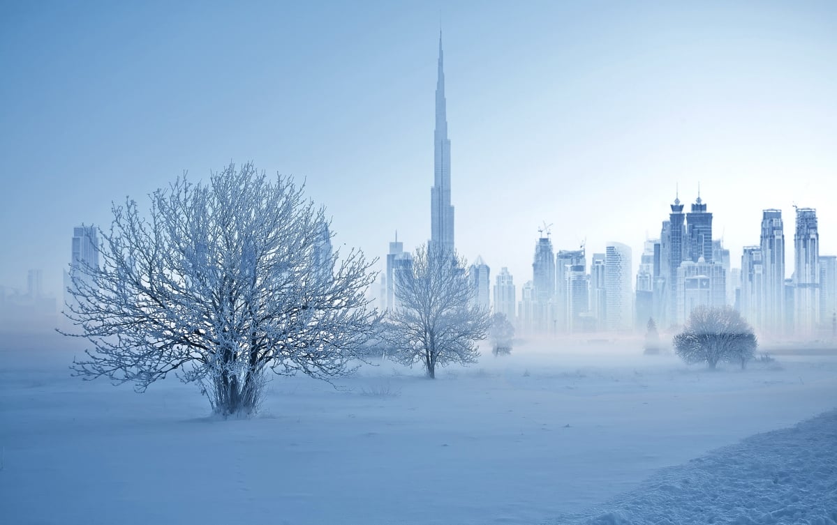 winter in dubai Burj Khalifa